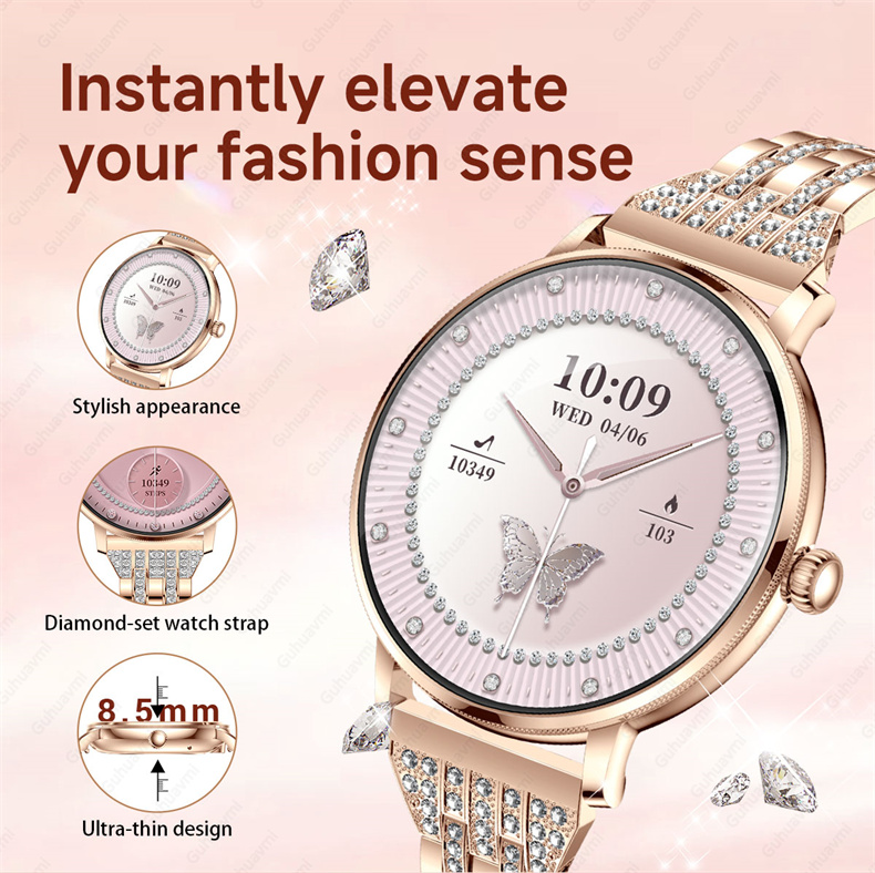 Nowy, modny smartwatch dla kob – Smartwatch Custom recenzja i cena